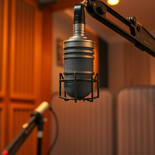 Microphone in a recording booth