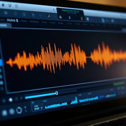 Software interface showing audio waveforms being restored